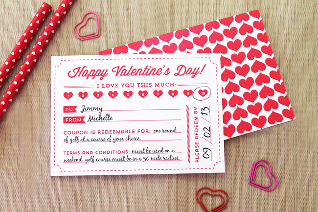 Valentine's Day Coupon Printable Elegance and Enchantment