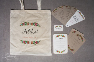 Welcome Totes for Weddings - bohemian theme