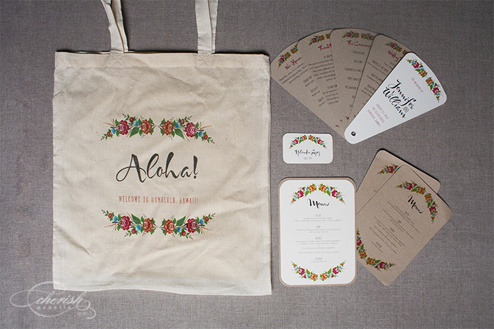 Welcome Tote Bags for Weddings - bohemian theme