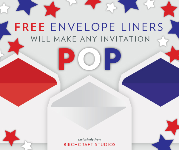 Make Your Invitations Pop: Free Envelope Liners from Birchcraft