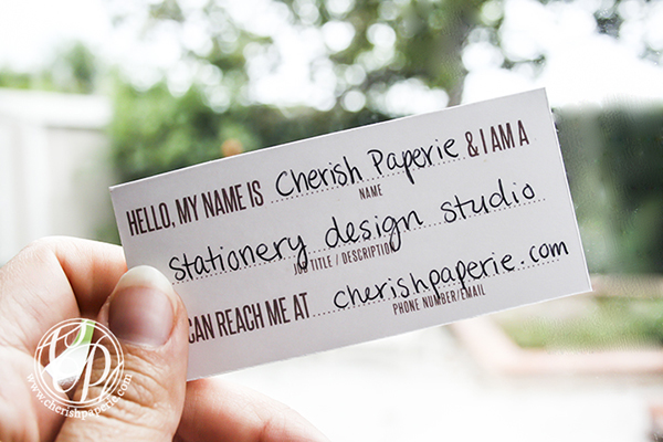 cherish paperie, business cards, calling cards, diy, phone number, stationery, cute, wedding stationery, DIY, crafts, tutorials