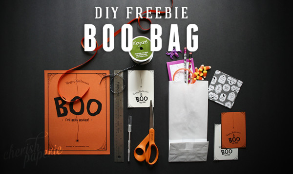 halloween DIY crafts; Hoy to make a boo bag; boo bag; halloween ideas; holiday cards