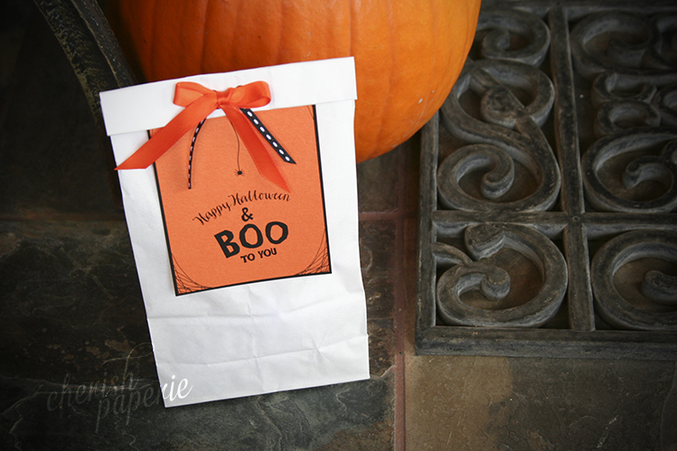 halloween DIY crafts; Hoy to make a boo bag; boo bag; halloween ideas; holiday cards
