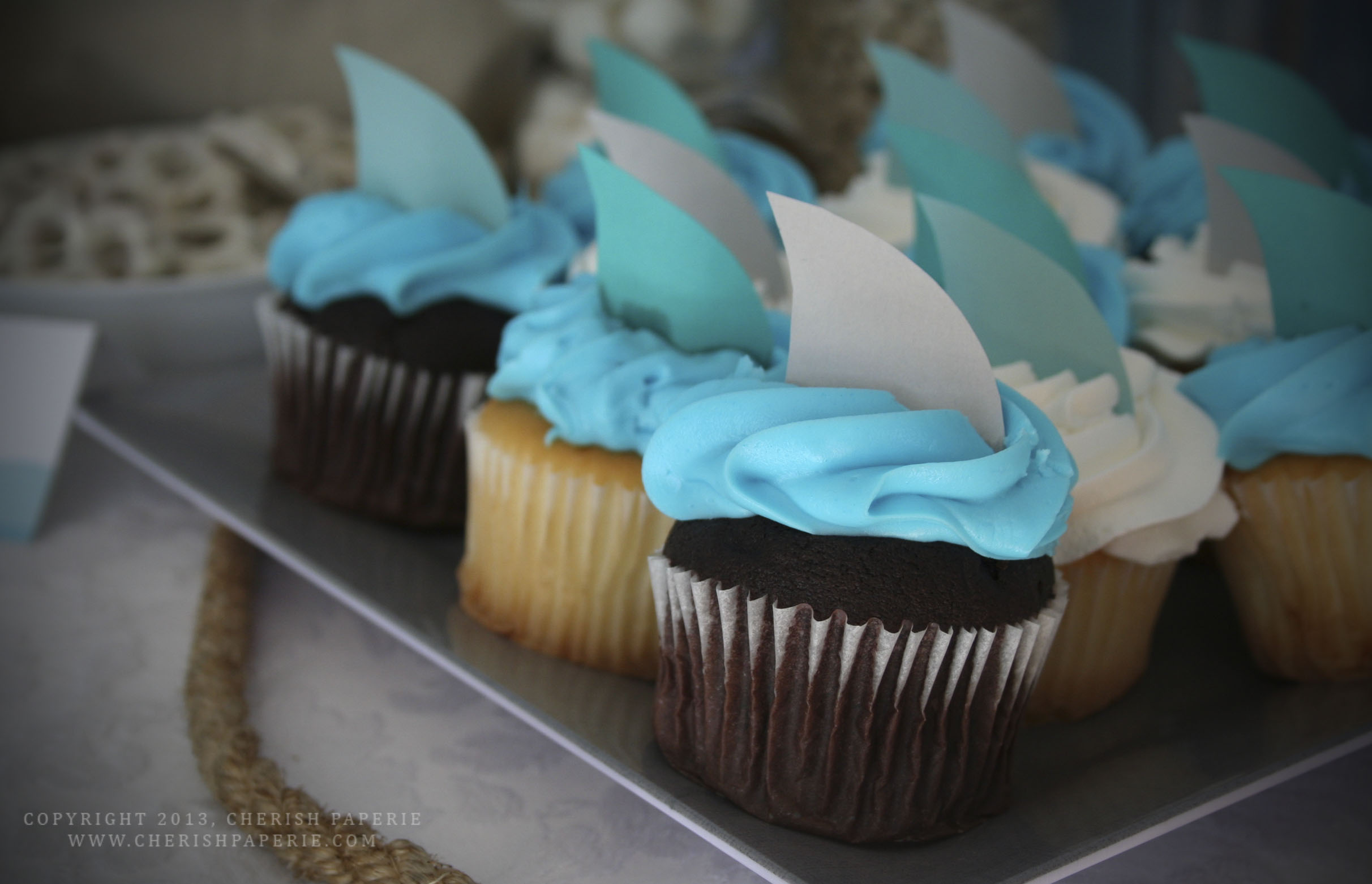 Baby Shower; Cherish Paperie; Ships Ahoy; Nautical shower; boys baby shower; shark-themed shower; blue and grey; blue events; grey events; grey wedding inspiration