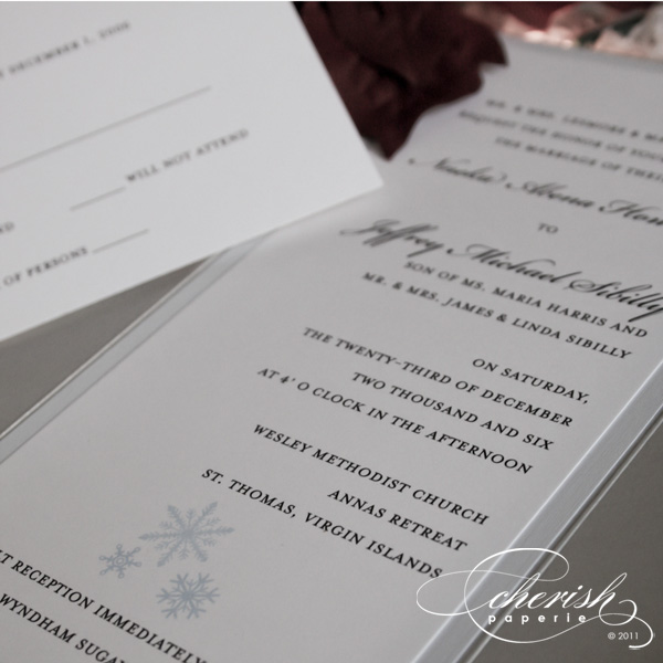 Snowflake, winter wedding, white invitations, white metallic invitations, snow wedding, winter, december wedding invitations, poinsettia, snowflake stationery